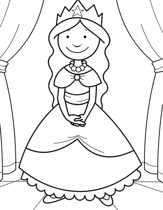 p is for princess coloring pages - photo #23